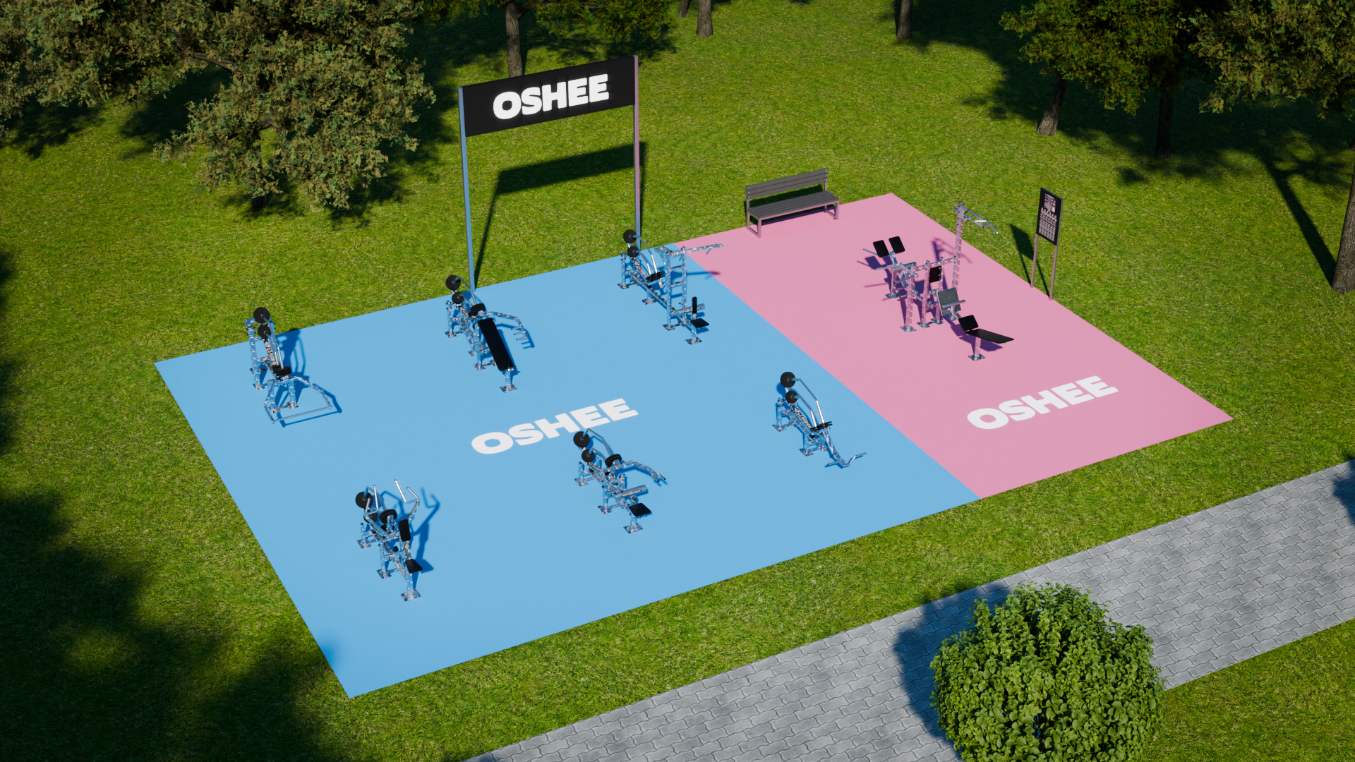 Propozycja realizacji OSHEE Outdoor Gym — koncepcja 01, ujęcie 3