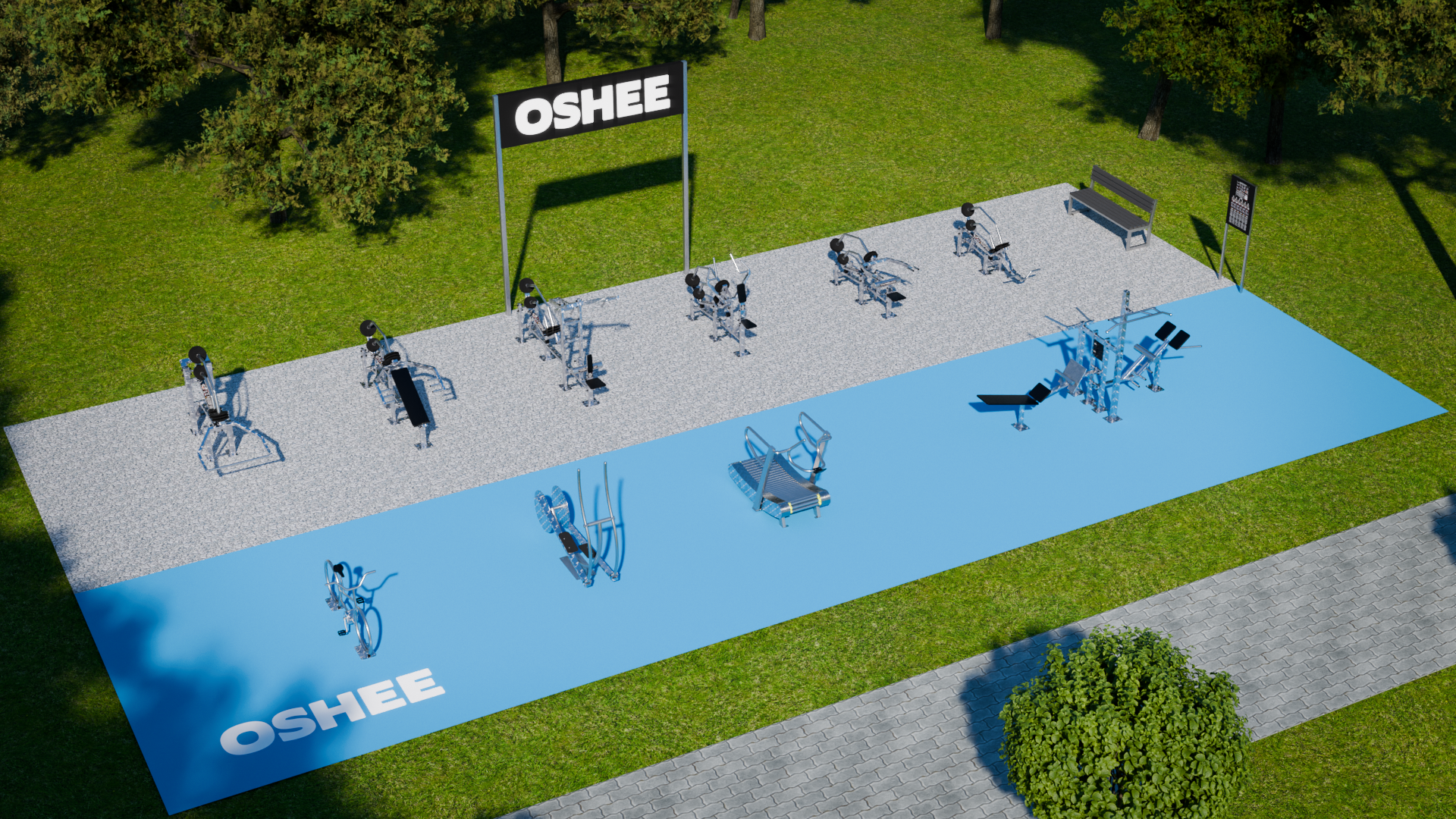 Propozycja realizacji OSHEE Outdoor Gym — koncepcja 02, ujęcie 2