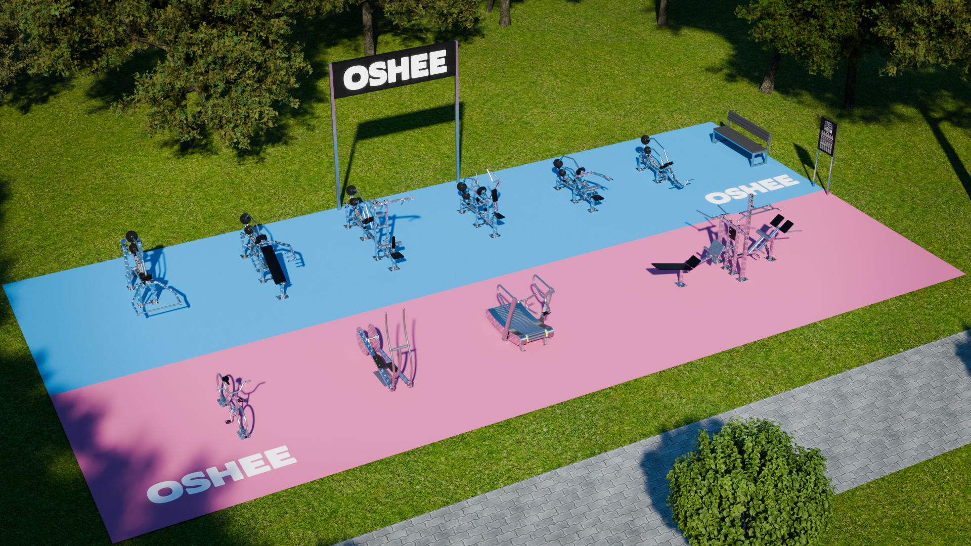 Propozycja realizacji OSHEE Outdoor Gym — koncepcja 02, ujęcie 3