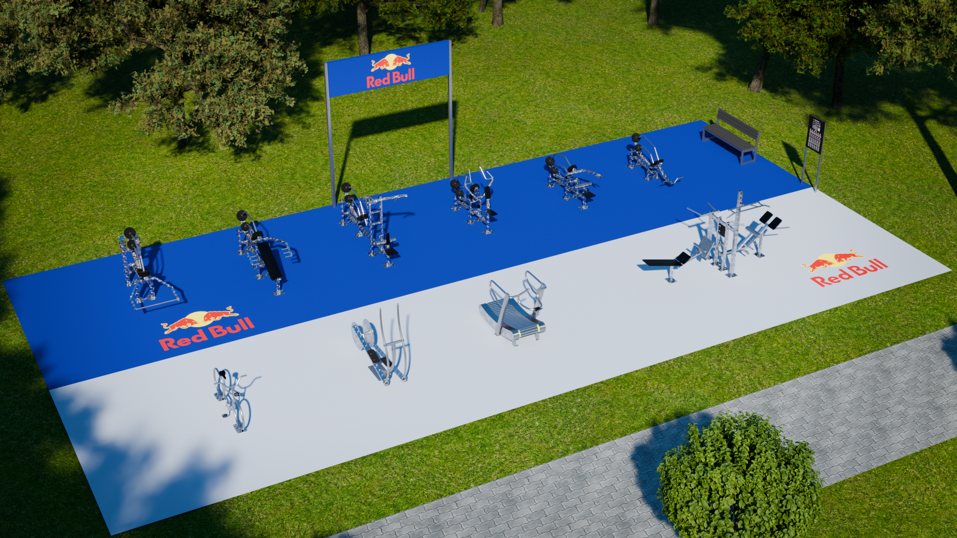 Propozycja realizacji RED BULL Outdoor Gym — koncepcja 01, ujęcie 1