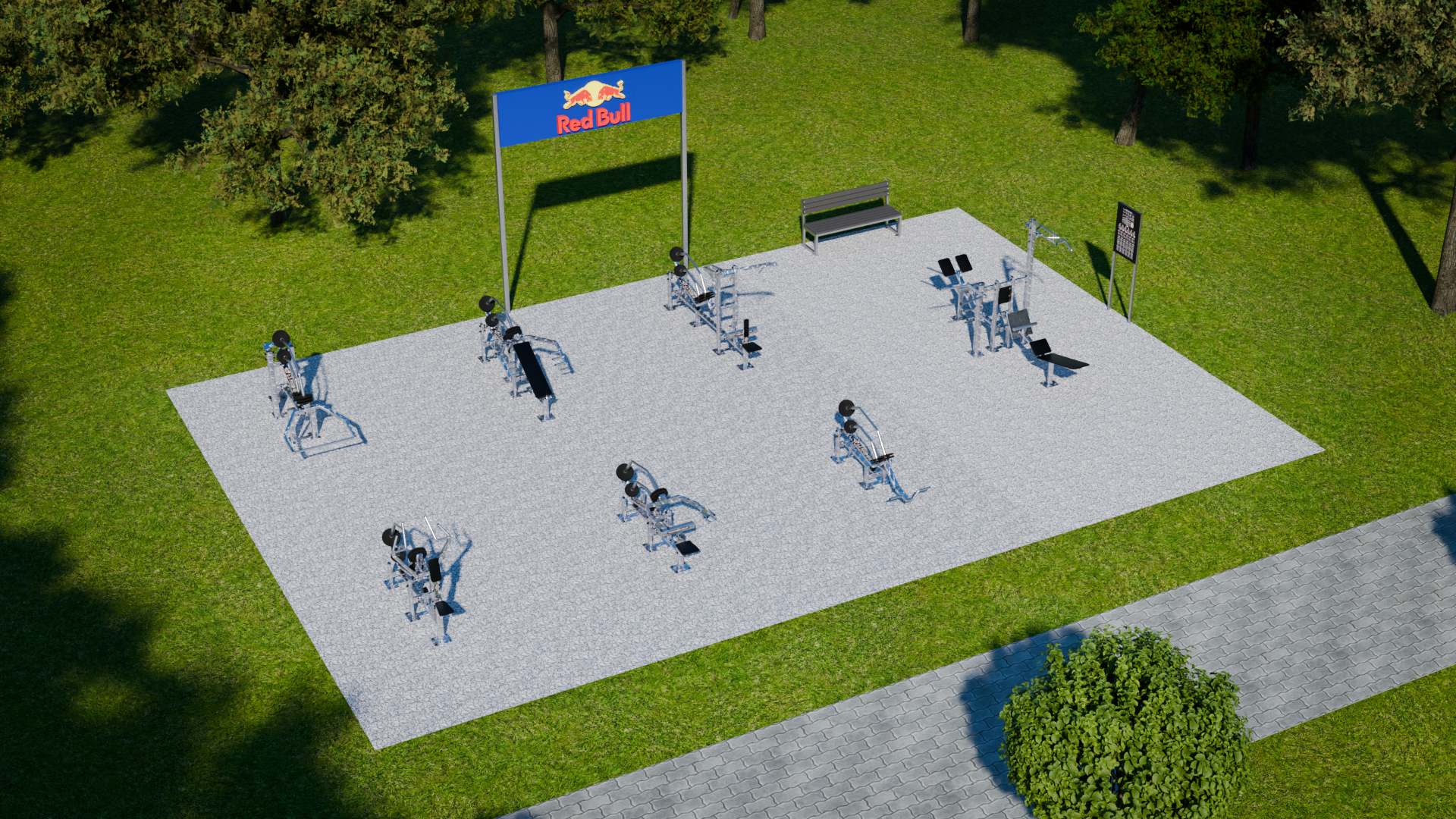 Propozycja realizacji RED BULL Outdoor Gym — koncepcja 02, ujęcie 3